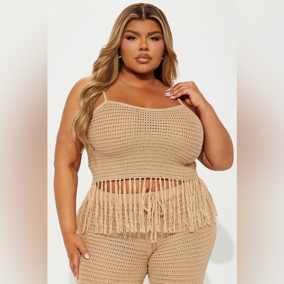 Fashion Nova Tops - Fashion Nova Weekend Flirt Crochet Fringe Top Plus Size 3X, Coachella Festival